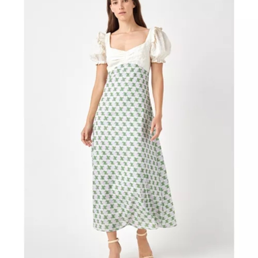 English Factory Floral Print Maxi Dress